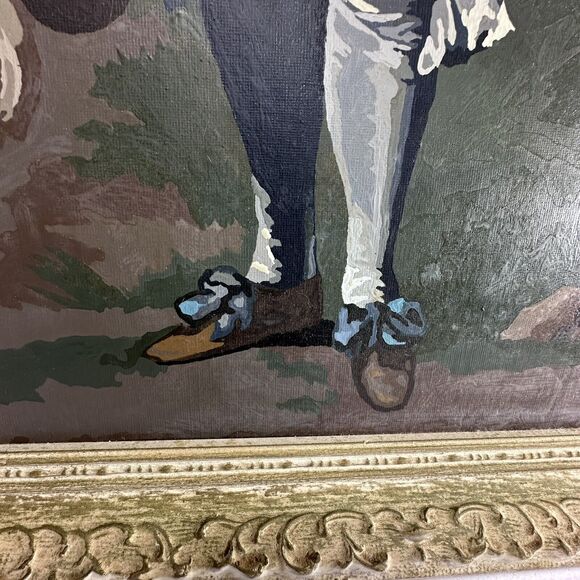 Vintage Paint by Number -The Blue Boy 31” x 21” White & Gold Frame Reproduction - Picture 6 of 12